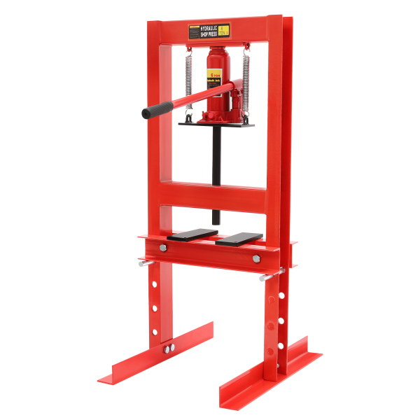 Hydraulic Press 6T Hydraulic Shop Press Hydraulic Press with Plates 6 Tons Type A Hydraulic Press Suitable for General Work in Car Repair Shops Red