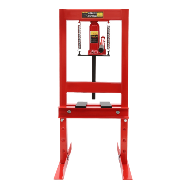 Hydraulic Press 6T Hydraulic Shop Press Hydraulic Press with Plates 6 Tons Type A Hydraulic Press Suitable for General Work in Car Repair Shops Red