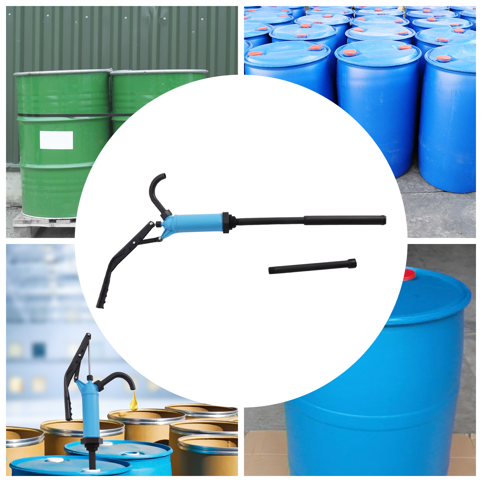 Plastic Lever Acting Drum Barrel Pump PP Manual Drum Barrel Pump Blue PP Spout Barrel Pump Plastic Lever Acting Drum Barrel Pump PP Manual Drum Barrel Pump Blue PP Spout Barrel Pump