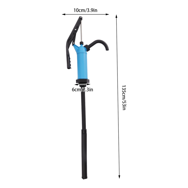 Plastic Lever Acting Drum Barrel Pump PP Manual Drum Barrel Pump Blue PP Spout Barrel Pump