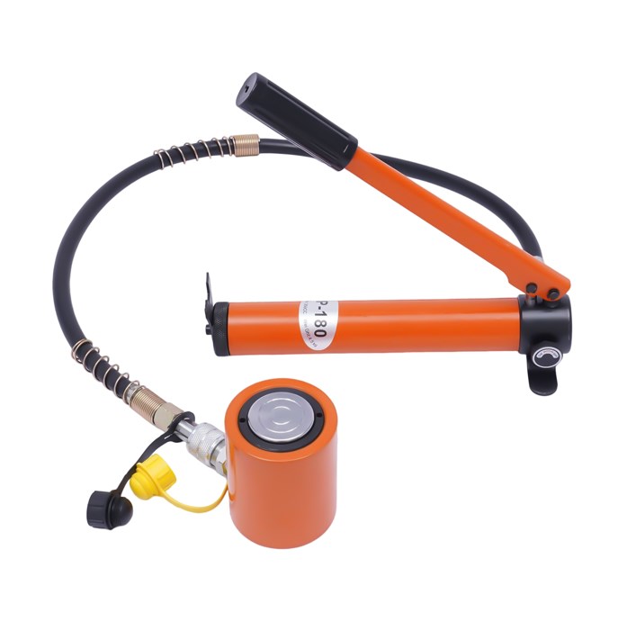 20T Hydraulic Cylinder Jack Porta Power Ram 0.512" Stroke Mini Single Acting Lifting Cylinders with Hydraulic Hand Pump for Machinery Shipbuilding