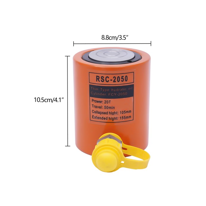 20T Hydraulic Cylinder Jack Porta Power Ram 0.512" Stroke Mini Single Acting Lifting Cylinders with Hydraulic Hand Pump for Machinery Shipbuilding 20T Hydraulic Cylinder Jack Porta Power Ram 0.512" Stroke Mini Single Acting Lifting Cylinders with Hydraulic Hand Pump for Machinery Shipbuilding