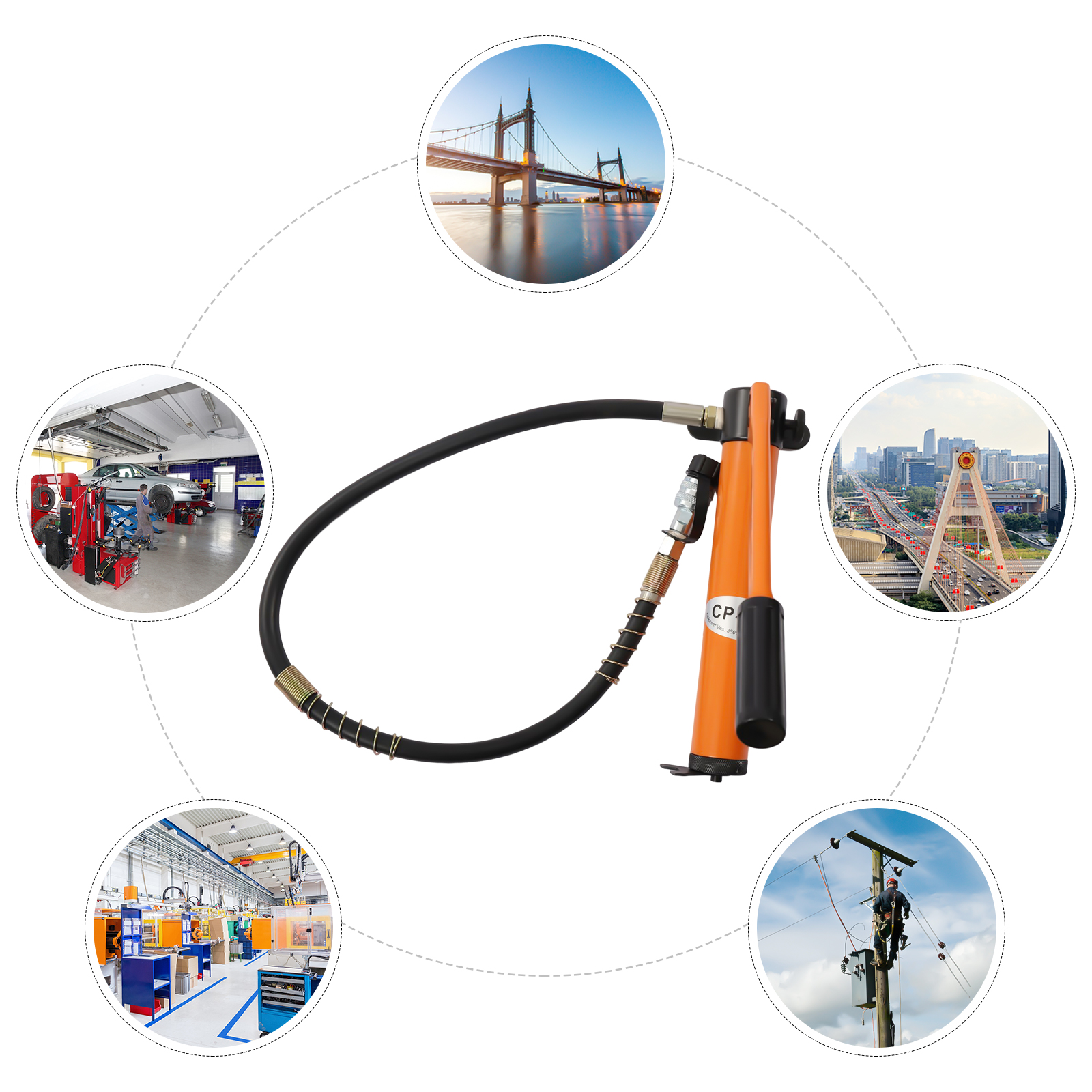 Hydraulic Hand Pump 70Mpa Hand Ram Pump Power Pump Holder for Hydraulic Tools CP-180 Manual Pump Separated Type Hydraulic Tool Hydraulic Hand Pump 70Mpa Hand Ram Pump Power Pump Holder for Hydraulic Tools CP-180 Manual Pump Separated Type Hydraulic Tool