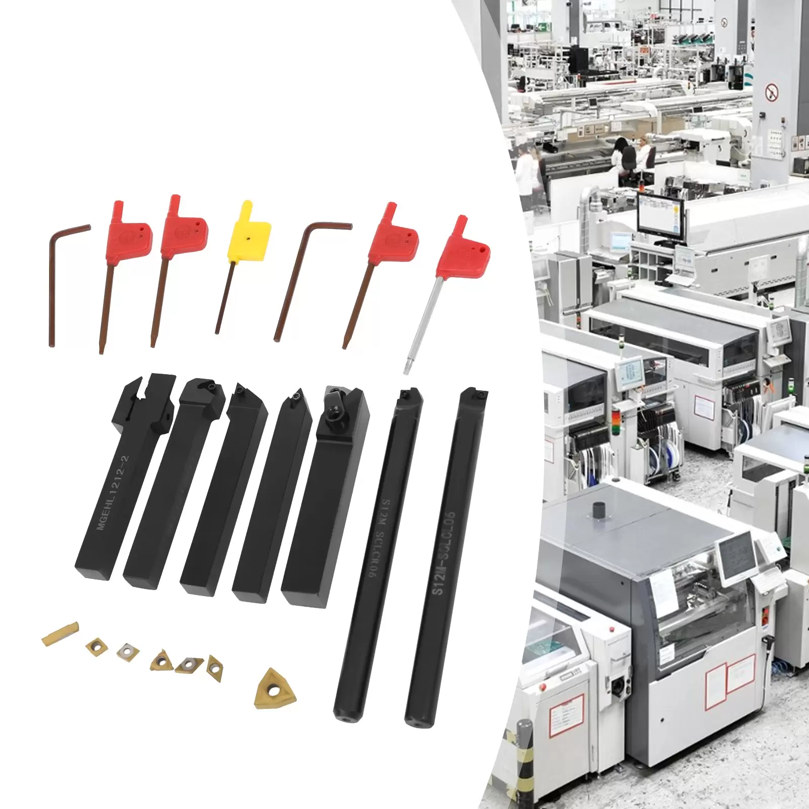 Indexable Lathe Turning Tool, 7pcs Turning Tool Set, Metal Lathe Tool Holder Indexable Lathe Turning Tool, 7pcs Turning Tool Set, Metal Lathe Tool Holder
