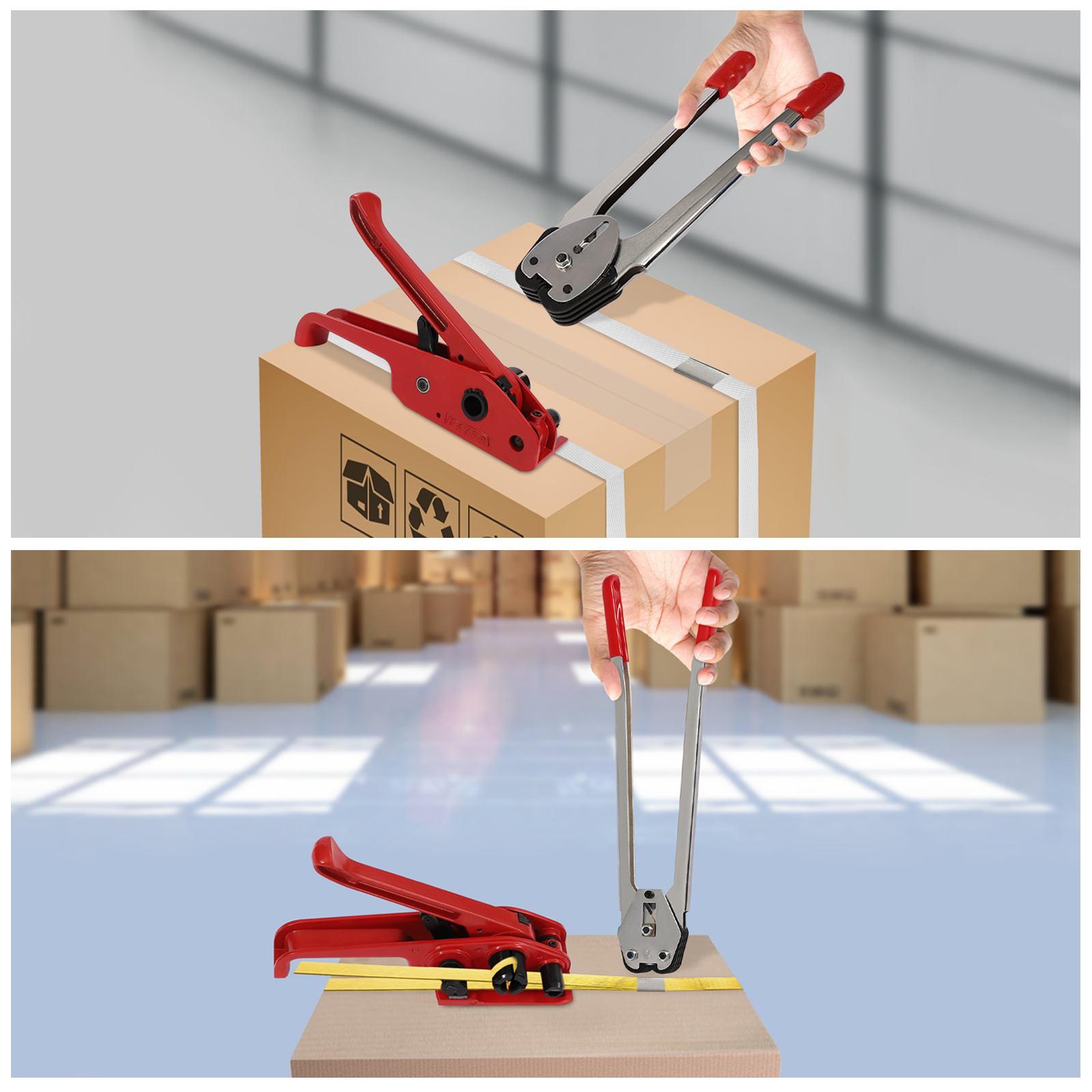 Manual Strapping Kit Including Seal Tensioner Strapping Clips for Tensioner PP Packaging Strapping Packing Machine Kit For Warehouse Packages Manual Strapping Kit Including Seal Tensioner Strapping Clips for Tensioner PP Packaging Strapping Packing Machine Kit For Warehouse Packages