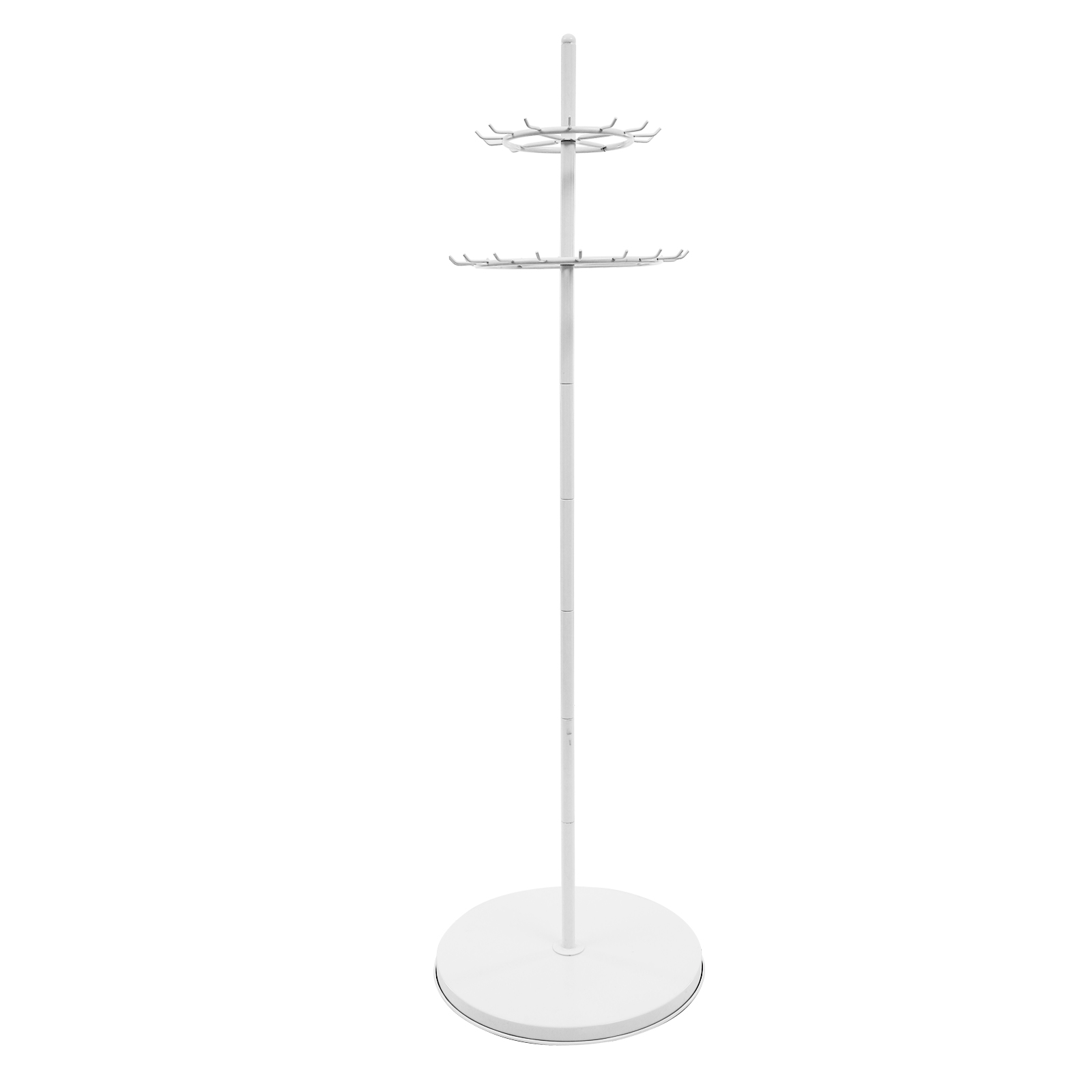 Belt Display Stand-White Tie Rack, Floor Mounted Belt Hanger,