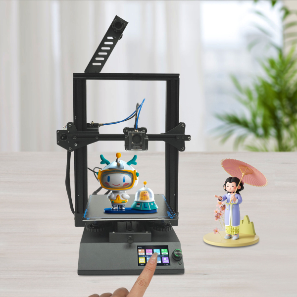 3D Printer FDM 3D Printer High Precision 3D Printer with Heat Dissipation Fan  LCD Smart Touch Screen BL Touch Stand for Handmade Architectural Design