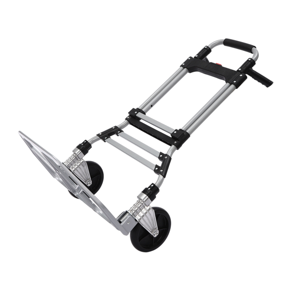 Folding Hand Truck Luggage Cart Foldable Cart for Use at Home the Office Travel or Shopping Aluminum Alloy Steel PVC Material Folded Product Size 19*34.6 in