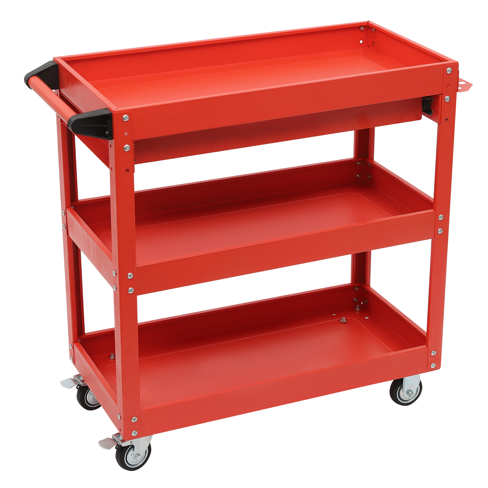 Rolling Tool Cart, 3 Tier Tool Cart, Tool Cart with Storage Drawer
