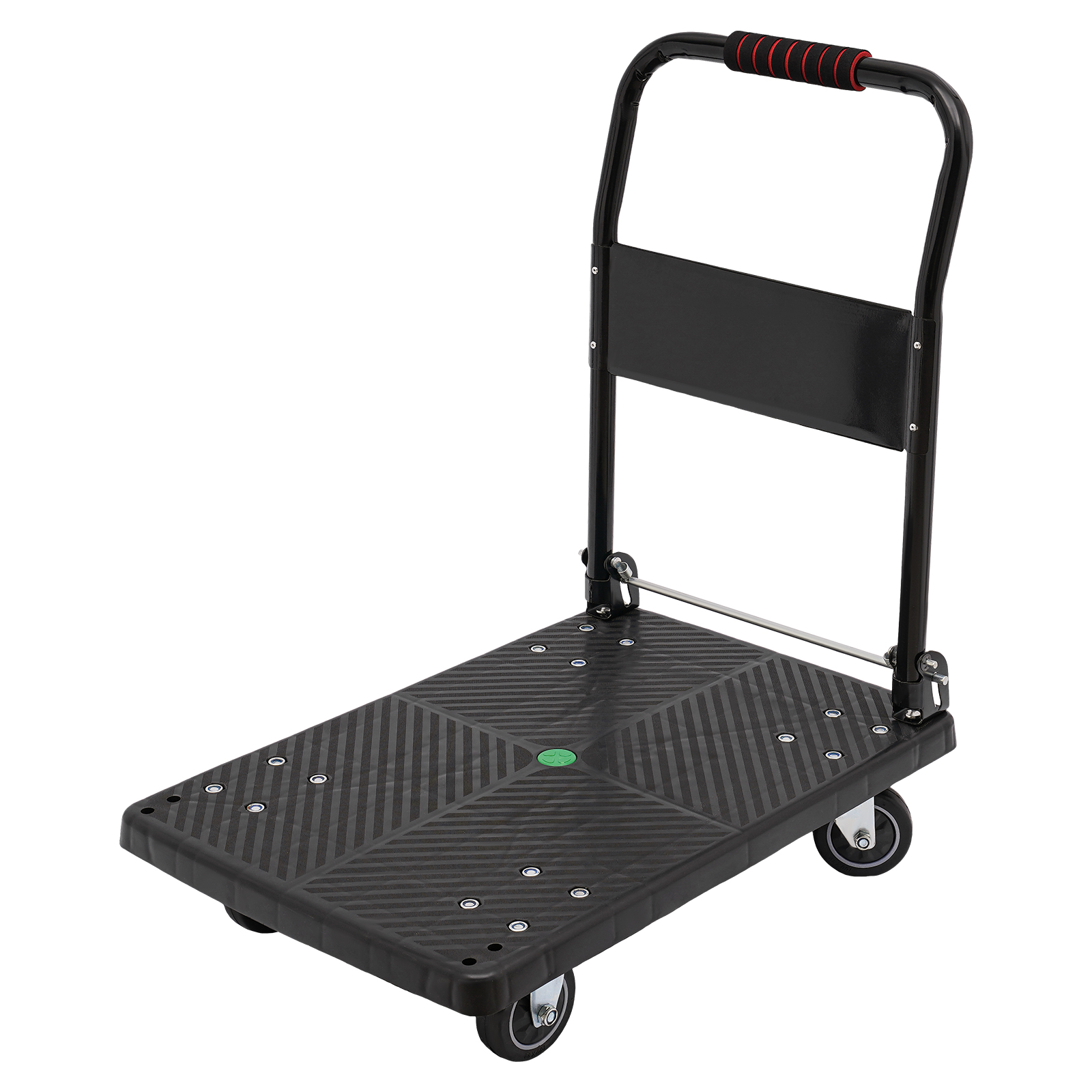 48 x 72 x 85 cm folding cart with silent wheels flat hand cart For Storage Distribution And Transportation Indoors 18.8*28.3*33.4in Black