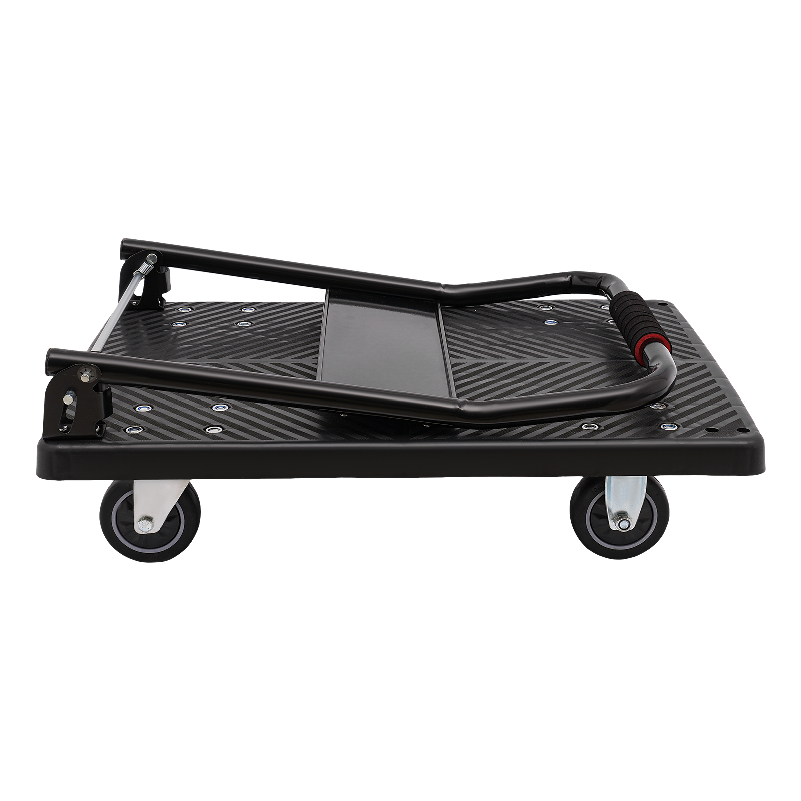48 x 72 x 85 cm folding cart with silent wheels flat hand cart For Storage Distribution And Transportation Indoors 18.8*28.3*33.4in Black 48 x 72 x 85 cm folding cart with silent wheels flat hand cart For Storage Distribution And Transportation Indoors 18.8*28.3*33.4in Black