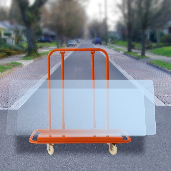 Drywall Cart 1600LBS Load Capacity Drywall Cart Dolly Handling Sheetrock Sheet Panel Service Cart Heavy Duty Casters Orange 1600 Lbs