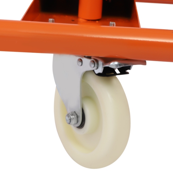 Drywall Cart 1600LBS Load Capacity Drywall Cart Dolly Handling Sheetrock Sheet Panel Service Cart Heavy Duty Casters Orange 1600 Lbs