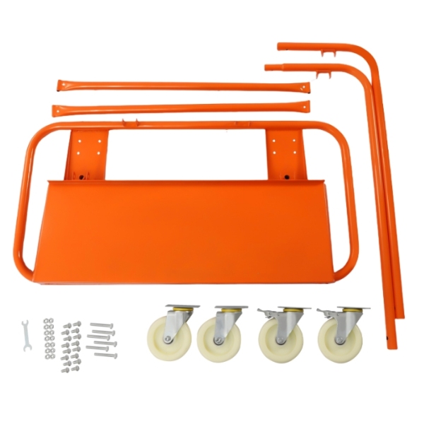 Drywall Cart 1600LBS Load Capacity Drywall Cart Dolly Handling Sheetrock Sheet Panel Service Cart Heavy Duty Casters Orange 1600 Lbs