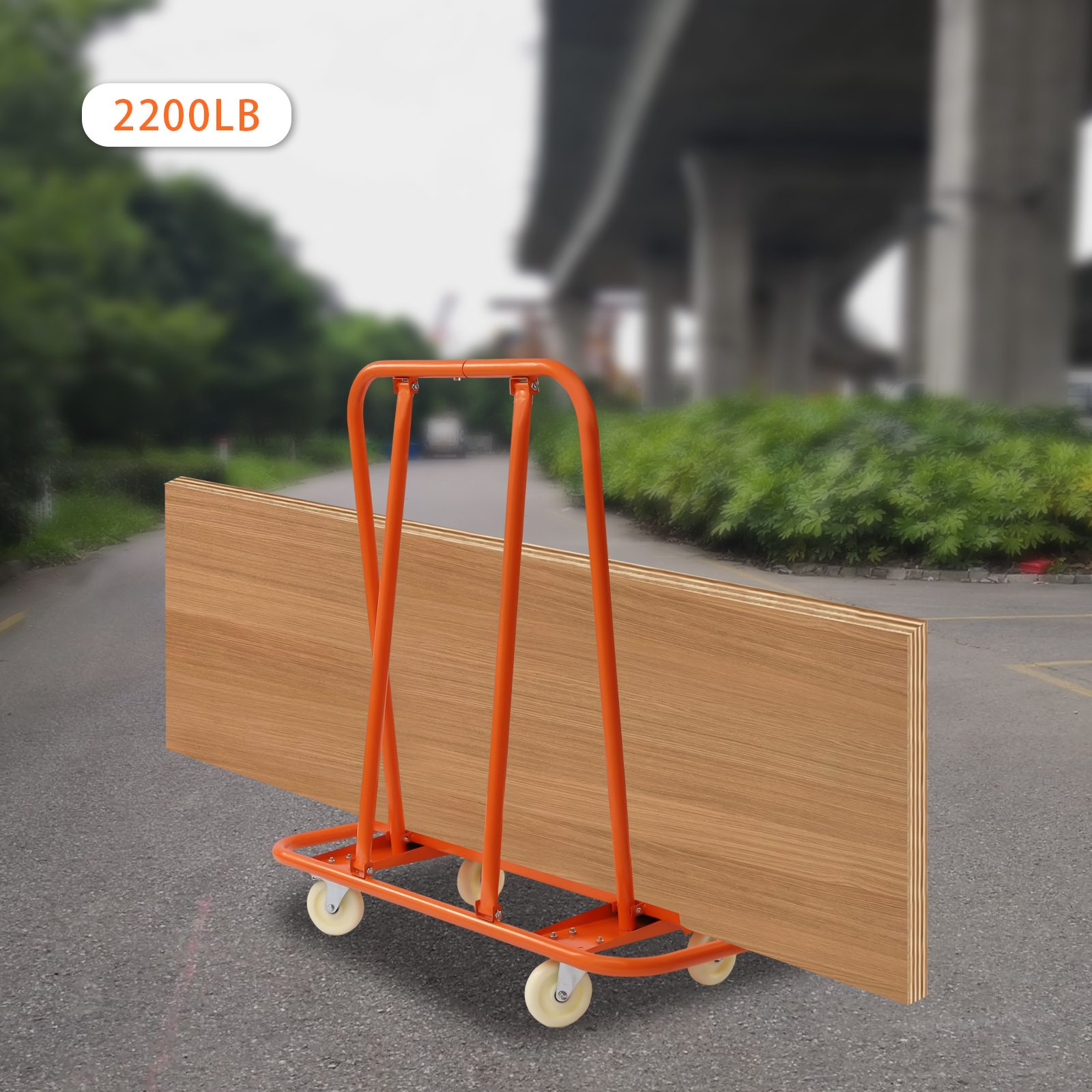Drywall Cart Drywall Sheet Carts with 2200 LBS Load Capacity Heavy Duty Plasterboard Trolley w/ Four Wheels Service Dolly for Handling Drywall Cart Drywall Sheet Carts with 2200 LBS Load Capacity Heavy Duty Plasterboard Trolley w/ Four Wheels Service Dolly for Handling