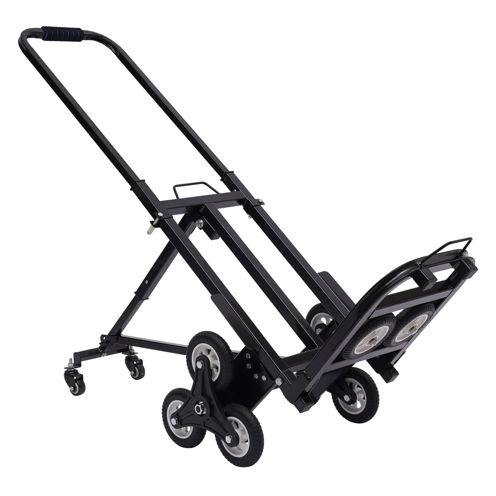 Stair Climbing Cart Portable Climbing Cart 330 LBS Three-wheel Chassis Portable Stair Climber Hand Truck Heavy Duty with 10 Wheels