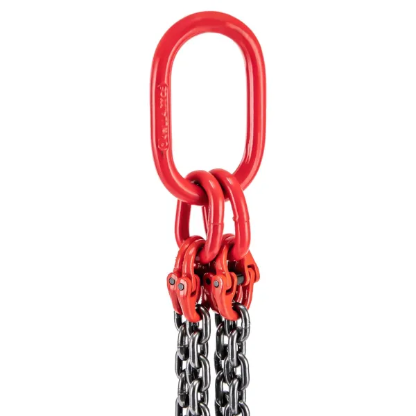 5FT Chain Sling 5/16 Inch *5FT Lift Chain Chain Hoist Lifts with 4 Leg Grab Hooks Used in Mining, Machinery