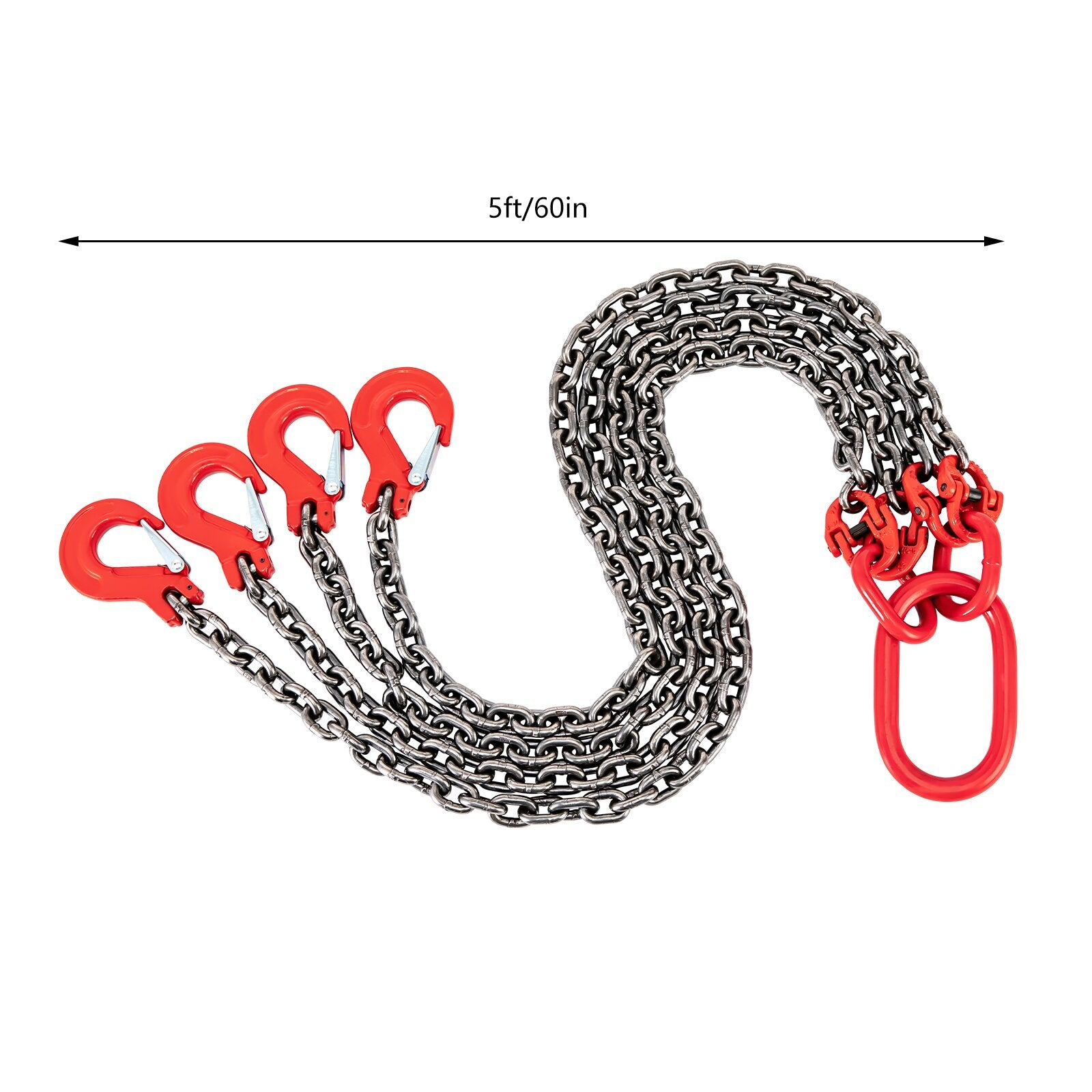 5FT Chain Sling 5/16 Inch *5FT Lift Chain Chain Hoist Lifts with 4 Leg Grab Hooks Used in Mining, Machinery 5FT Chain Sling 5/16 Inch *5FT Lift Chain Chain Hoist Lifts with 4 Leg Grab Hooks Used in Mining, Machinery