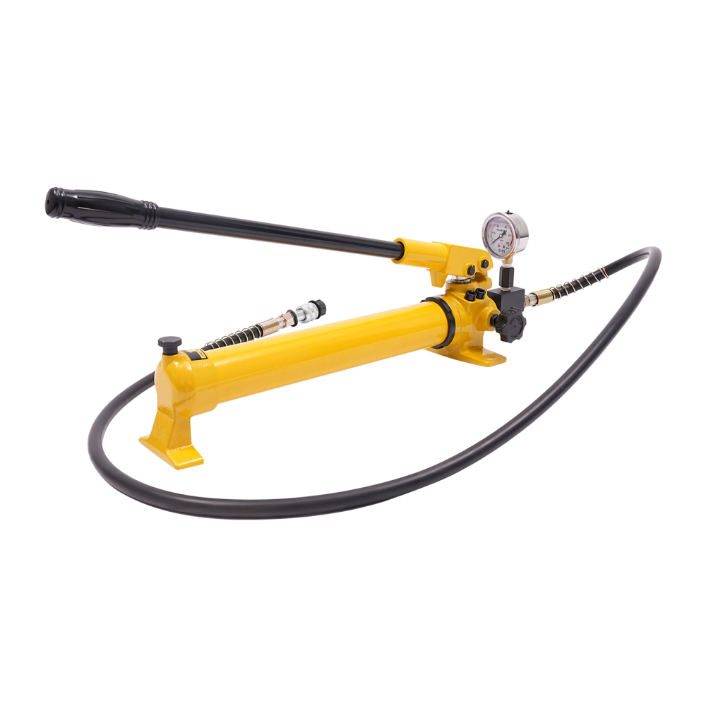 Manual Hydraulic Hand Pump Hydraulic Hand Pump Manual Hydraulic Pump with Pressure Gauge Long Non-slip Handle High-pressure Oil Pipe Large Oil Storage