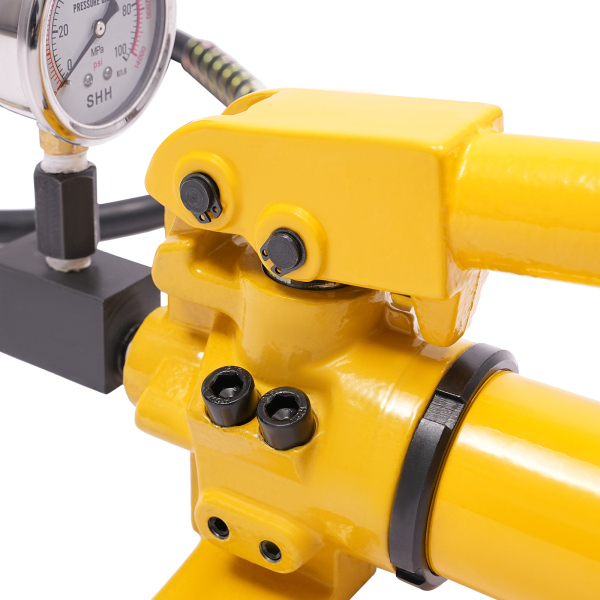 Manual Hydraulic Hand Pump Hydraulic Hand Pump Manual Hydraulic Pump with Pressure Gauge Long Non-slip Handle High-pressure Oil Pipe Large Oil Storage