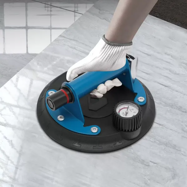Concave Vacuum Suction Cup for Granite and Glass Lifting Glass Suction Cup with Handle and Pump, 240lbs Load Capacity
