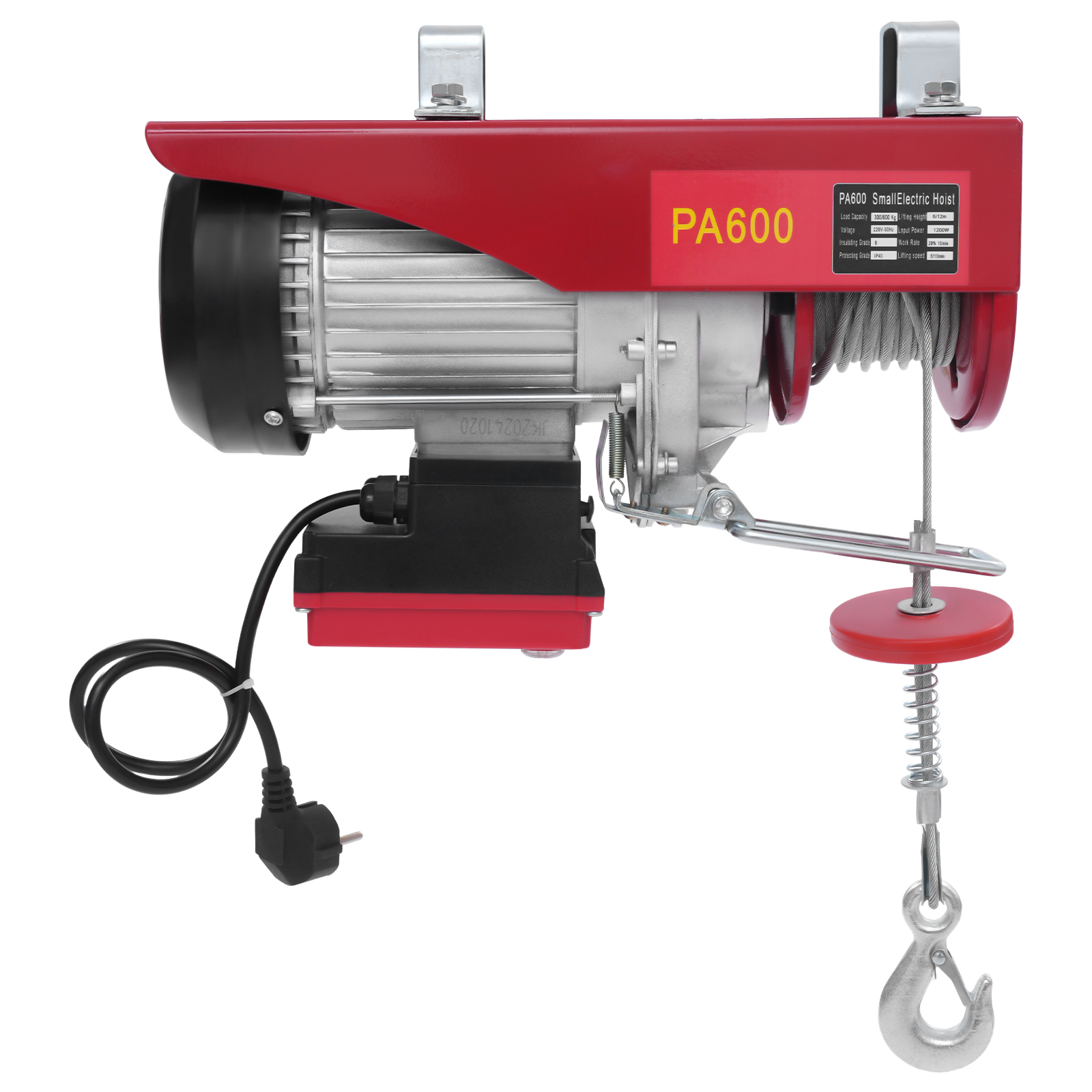 600kg 12m Wire Rope Electric Hoist with Wireless Remote Control, Wireless Control Electric Hoist, Double Sling Electric Hoist 600kg 12m Wire Rope Electric Hoist with Wireless Remote Control, Wireless Control Electric Hoist, Double Sling Electric Hoist