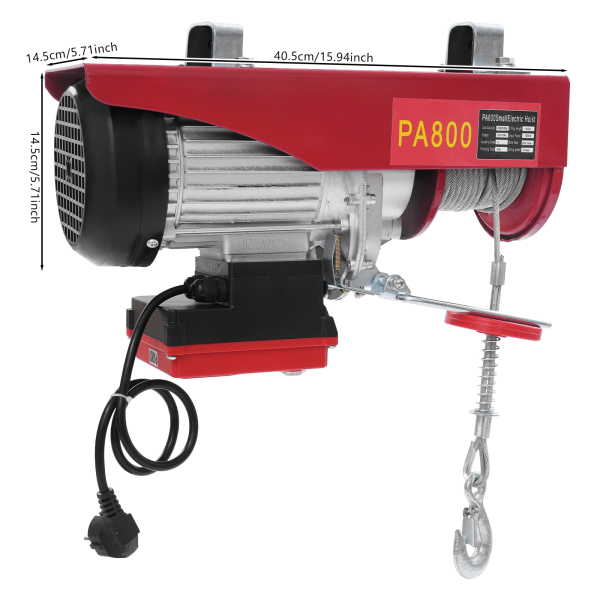 800kg 12m Wire Rope Electric Hoist with Wireless Remote Control, Wireless Control Electric Hoist, Double Sling Electric Hoist