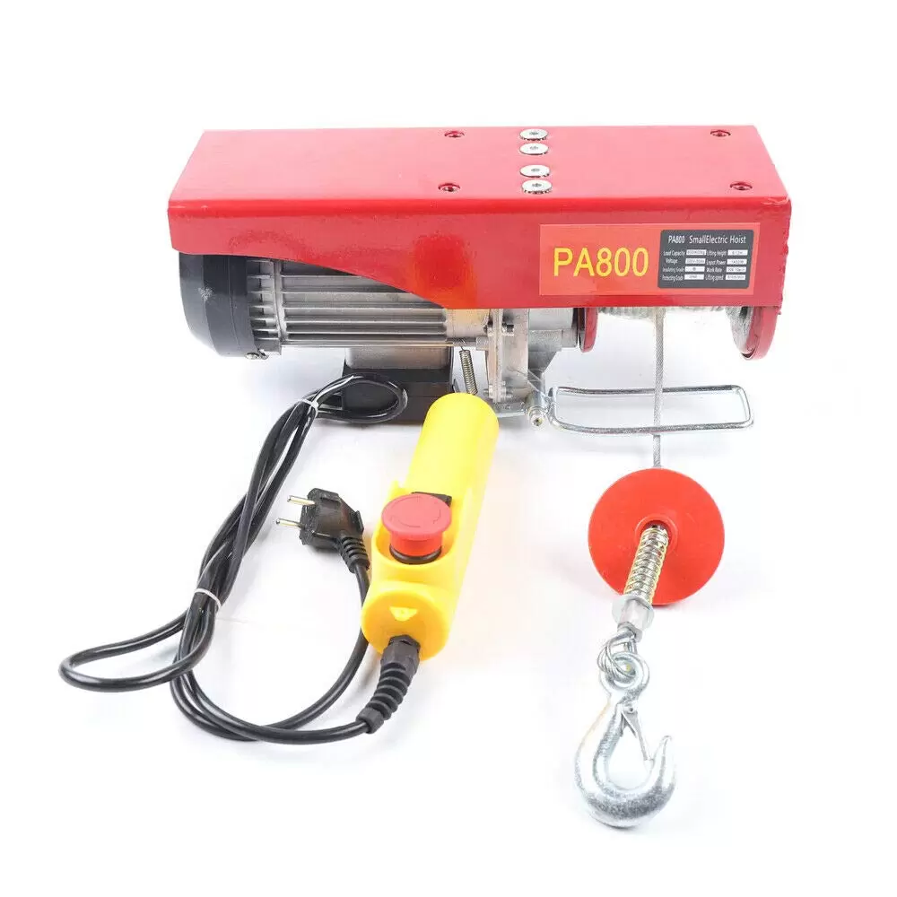 Electric hoist 800/1000 kg with emergency stop switch 220 V 1600 W Electric winch IP40 - Protection class 6 mm