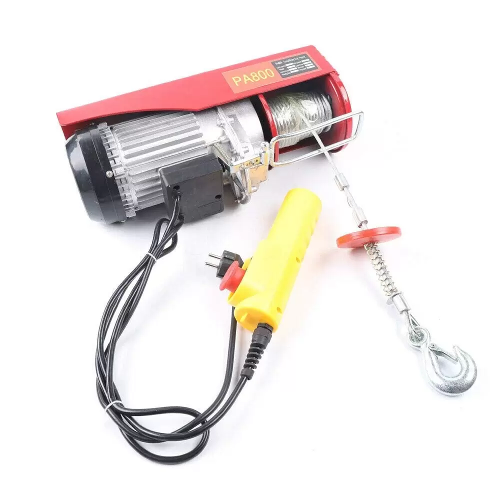 Electric hoist 800/1000 kg with emergency stop switch 220 V 1600 W Electric winch IP40 - Protection class 6 mm