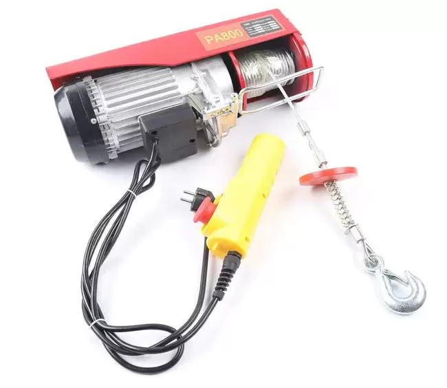 Electric hoist 800/1000 kg with emergency stop switch 220 V 1600 W Electric winch IP40 - Protection class 6 mm