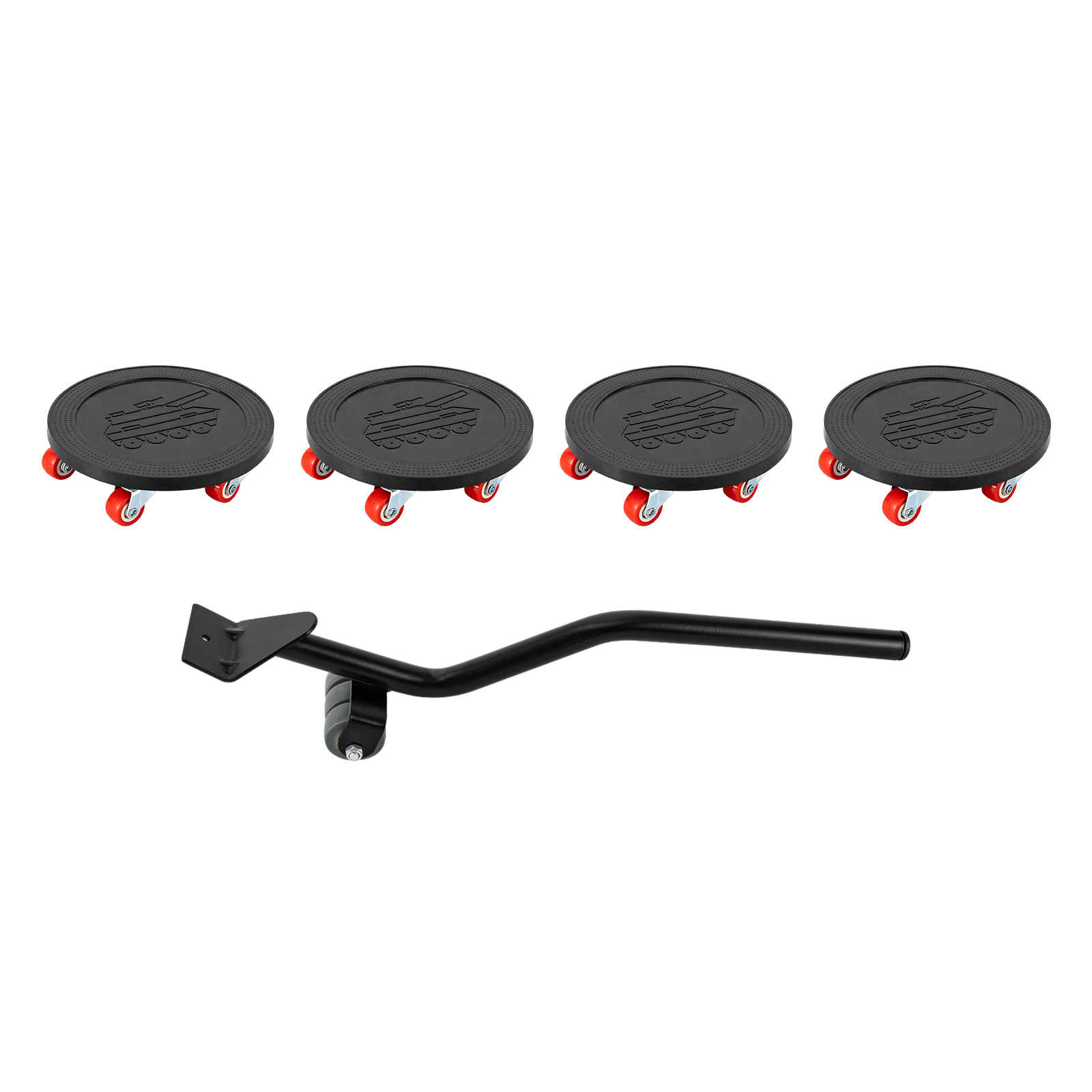 Furniture transport castor set, 4 furniture castors + 1 load lifter, furniture castors 360° swivel castors