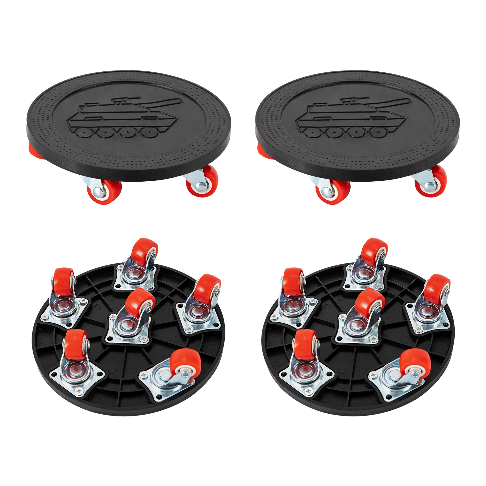 Furniture transport castor set, 4 furniture castors + 1 load lifter, furniture castors 360° swivel castors Furniture transport castor set, 4 furniture castors + 1 load lifter, furniture castors 360° swivel castors