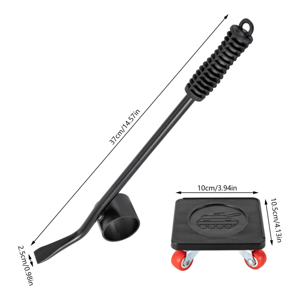 Furniture casters furniture transport casters set, 360 degree rotating pads PVC wheel