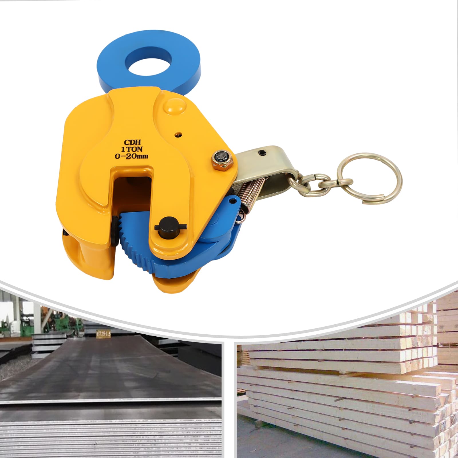Vertical Plate Lifting Clamp, Sheet Metal Lifting Clamp, Heavy Duty Plate Clamp, Load Capacity 1T/ 2204.62 lbs Vertical Plate Lifting Clamp, Sheet Metal Lifting Clamp, Heavy Duty Plate Clamp, Load Capacity 1T/ 2204.62 lbs