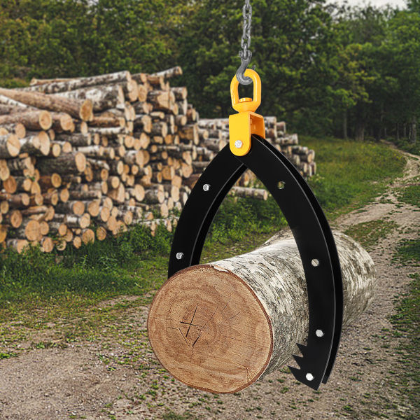 32 Inch Log Lifting Grapple, Steel Drag Swivel Grapple, Load Capacity: 1500kg