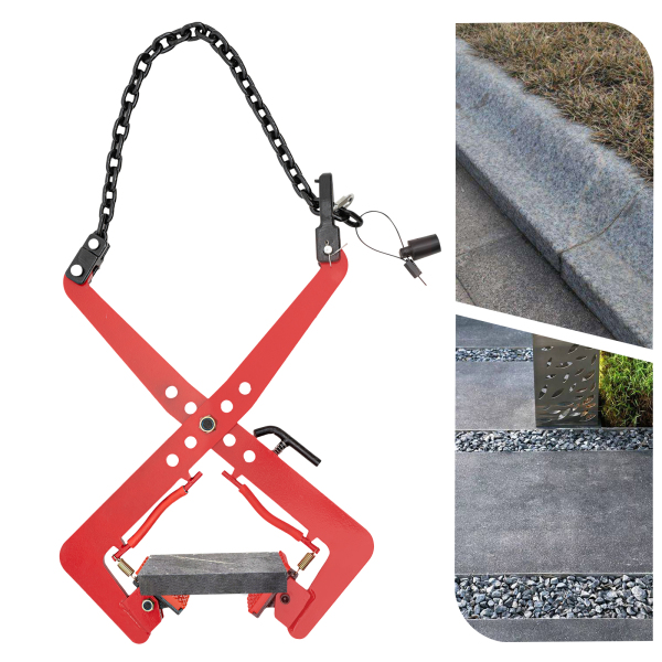 Lifting Clamps Lifting Pliers Vertical Steel Plate Clamp of Glass Slabs/Metal Sheet/Granite Island Roadside Stone Clamp Curb Red