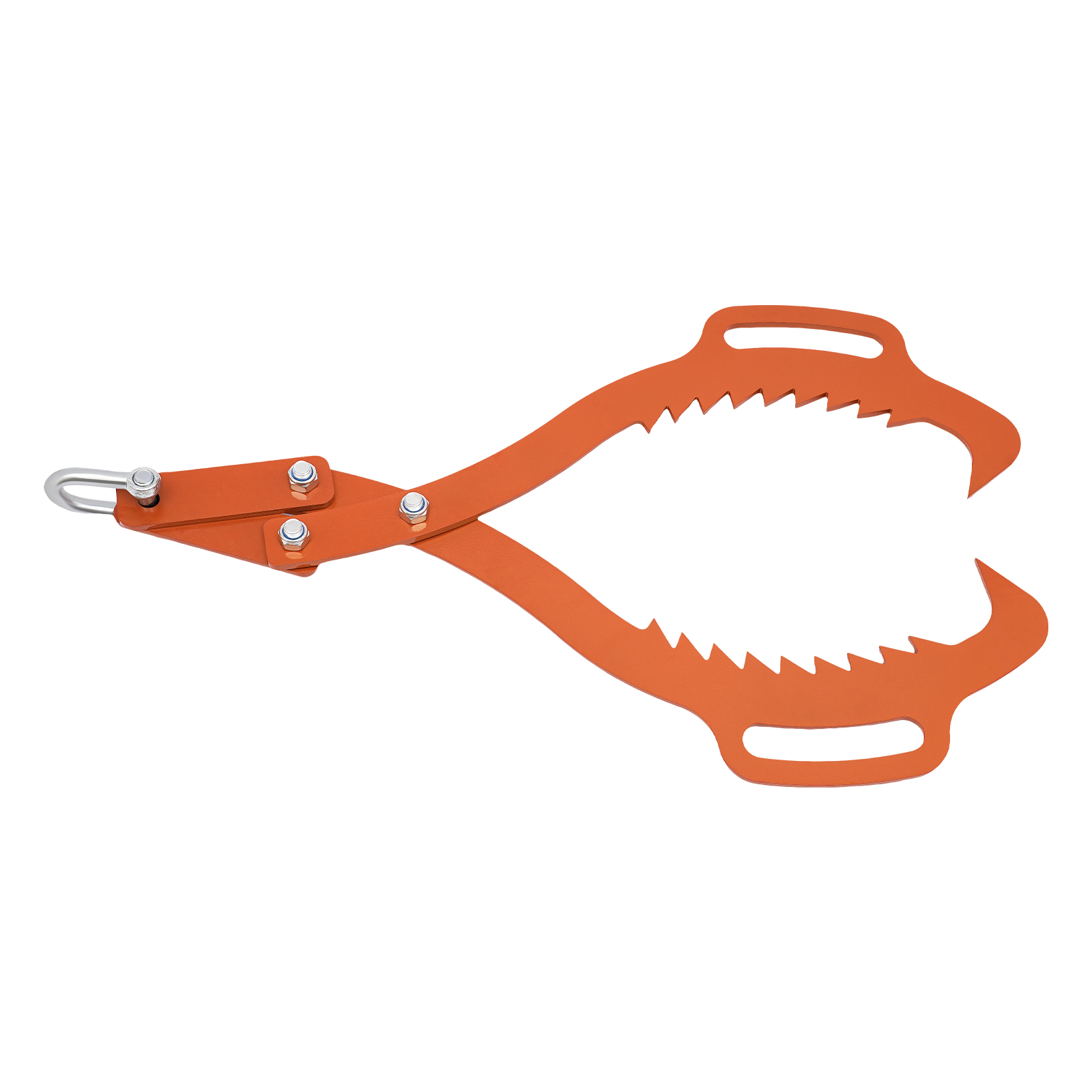 21in Wood Grapple Claw Hook Heavy Duty Forestry Clamps Carrying Clamps Lifting Clamps Orange