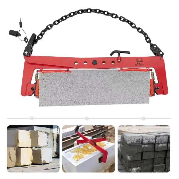 Curb Grippers 11-23 Inch Lifting Grippers Moving Grippers Stone Curb Carrier Grippers 500kg-Red