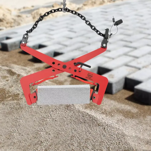 Curb Grippers 11-23 Inch Lifting Grippers Moving Grippers Stone Curb Carrier Grippers 500kg-Red