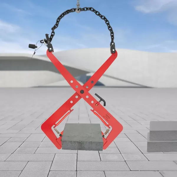 Curb Grippers 11-23 Inch Lifting Grippers Moving Grippers Stone Curb Carrier Grippers 500kg-Red