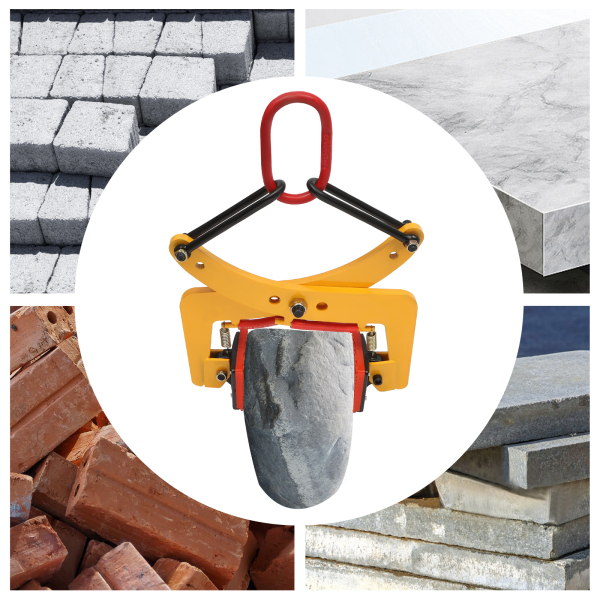 Hanging Ring Type Stone Clamp 325kg Used To Clamp Wooden Pallets Lift And Transport Timber Lumber Yellow Pallet Puller Clamp Construction