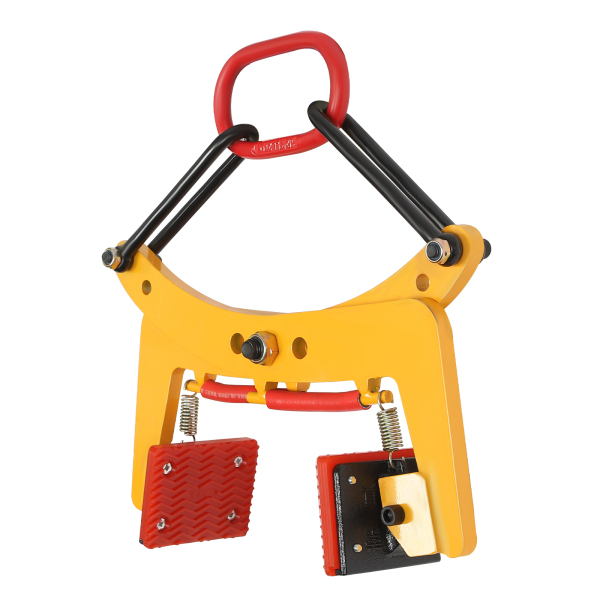Hanging Ring Type Stone Clamp 325kg Used To Clamp Wooden Pallets Lift And Transport Timber Lumber Yellow Pallet Puller Clamp Construction