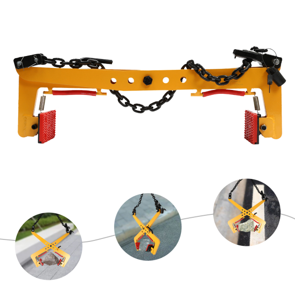 Lifting Clamps Lifting Pliers Vertical Steel Plate Clamp of Glass Slabs/Metal Sheet/Granite Island Roadside Stone Clamp Curb Yellow