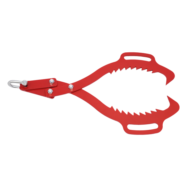Heavy Duty Grapple Timber Claw, Lumber Skidding Suitable For Forestry Ranching Construction And Daily Use Red Log Lifting Tong