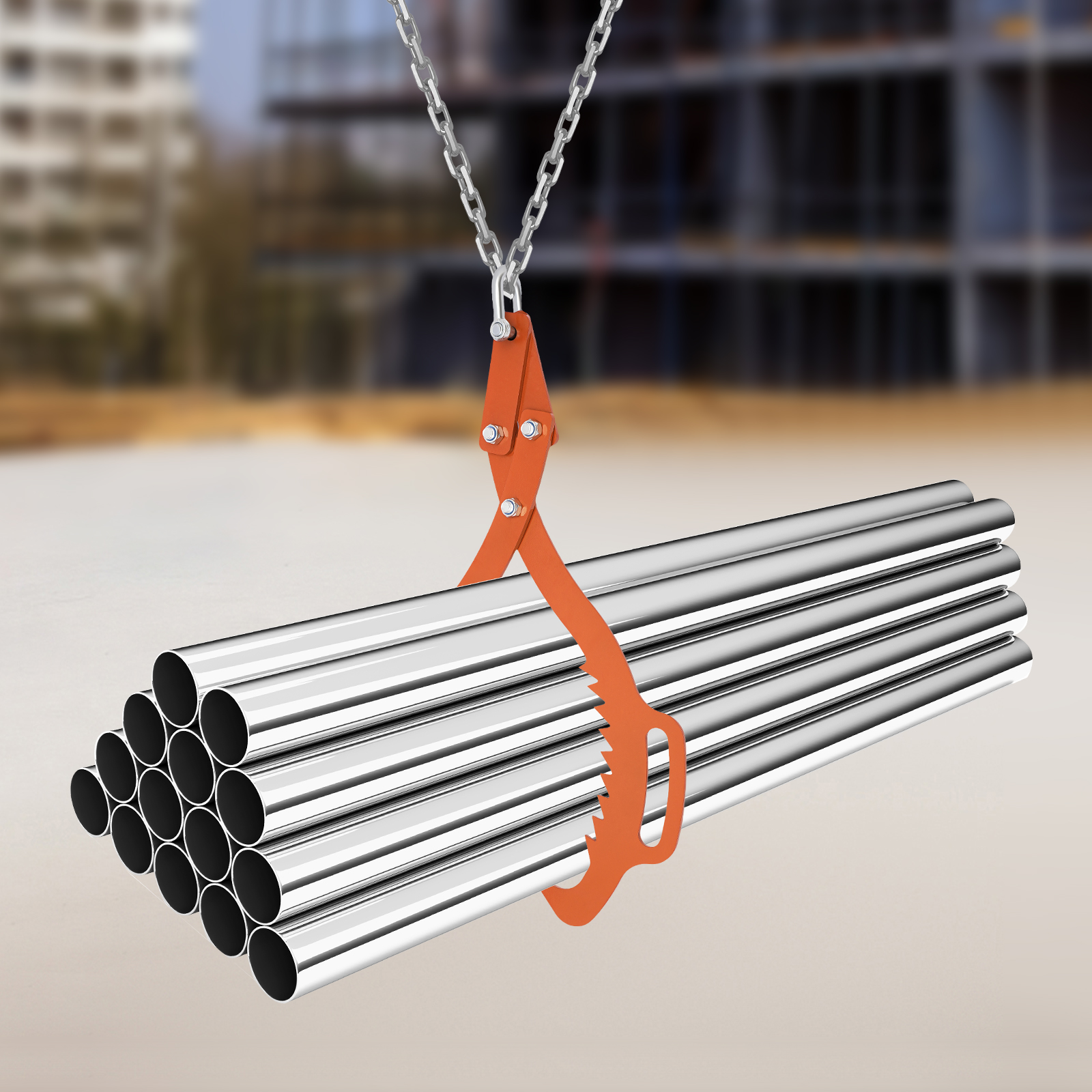 Forestry pliers, 1000 kg tensile force, with 2 clamping pins, orange