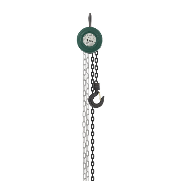 Manual Chain Hoist, 1T Chain Hoist, Hand Chain Hoist for most Industrial Fields, including Transportation, Factories - Green