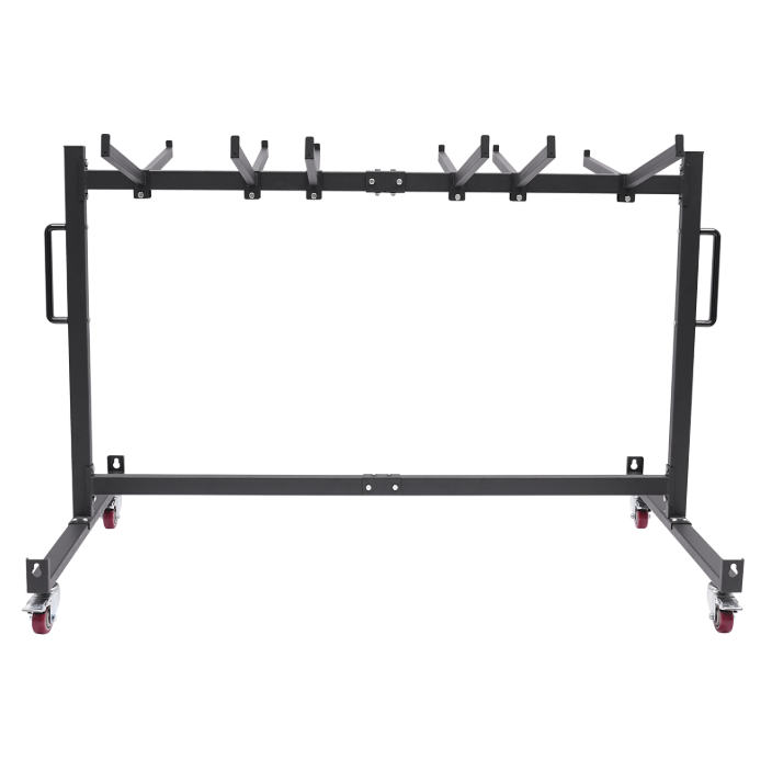 Folding table and chair trolley, folding chair frame, chair frame with 4 casters, 85.3*180.6*113.5cm