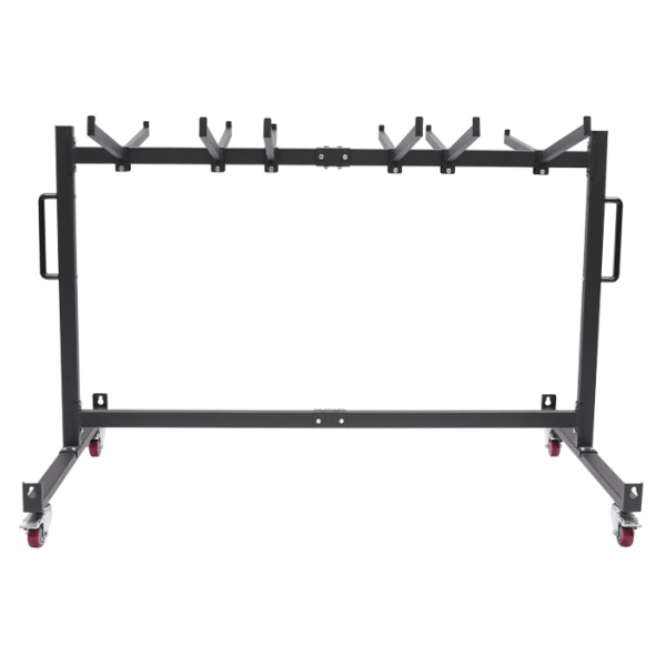 Folding table and chair trolley, folding chair frame, chair frame with 4 casters, 85.3*180.6*113.5cm