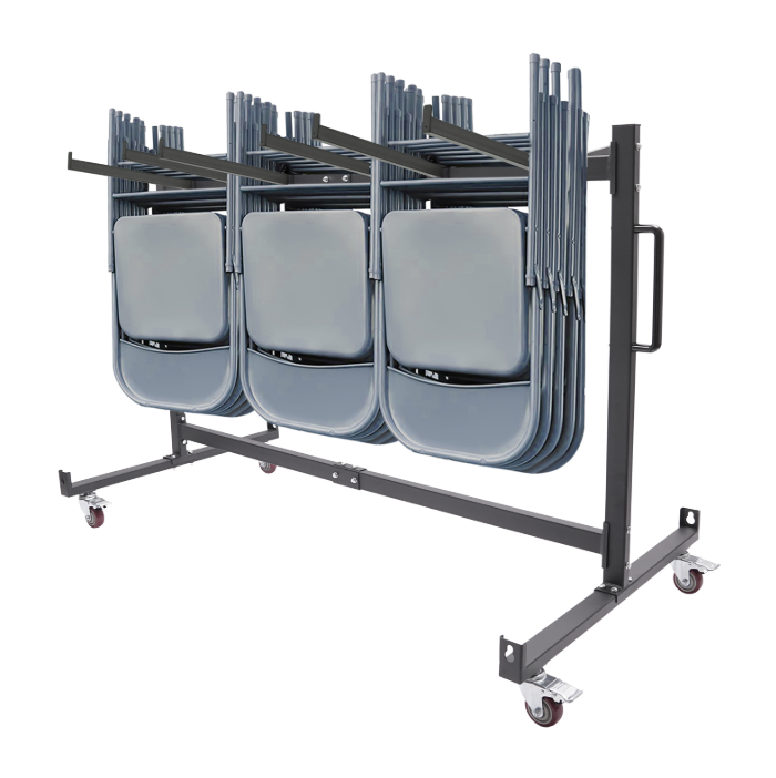 Folding table and chair trolley, folding chair frame, chair frame with 4 casters, 85.3*180.6*113.5cm Folding table and chair trolley, folding chair frame, chair frame with 4 casters, 85.3*180.6*113.5cm