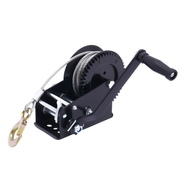 Hand Winch Hand Crank Gear Trailer Heavy Duty Hand Winch 10m Cable Trailer Winch Used In Snow Swamp Desert Beach Black